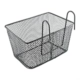Hosrivae Fahrradkorb aus Netzstoff für E-Bikes, Falträder & Kinderfahrräder - 25 x 17 x 15 cm, leichter Aufbewahrungskorb mit Hakensystem