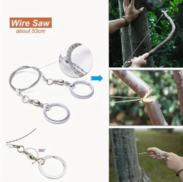 Survival Kit 13-in-1 - Outdoor Notfall Ausrüstung Set mit Klappmesser, Taschenlampe & Feuerstarter - Geschenk für Männer, Vater, Freund – Camping, Wandern, Abenteuer