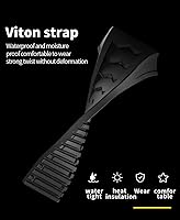 Vista 2 de Funda resistente de fibra de carbono para Apple Watch de 1.73/1.77 pulgadas, funda resistente y pulsera de goma de flúor compatible con Apple Series