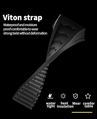 Miniatura 6 de Funda resistente de fibra de carbono para Apple Watch de 1.731.77 pulgadas, funda resistente y pulsera de goma de flúor compatible con Apple Series