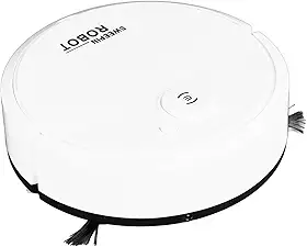 Cosiki Aspirador de pó robô Inteligente que Varre Com Eficiência o Aspirador Robótico para Pêlos de Animais de Estimação Domésticos de pó robô Sem Fio Com Escova para Limpeza Diária, Metal ABS 6,9