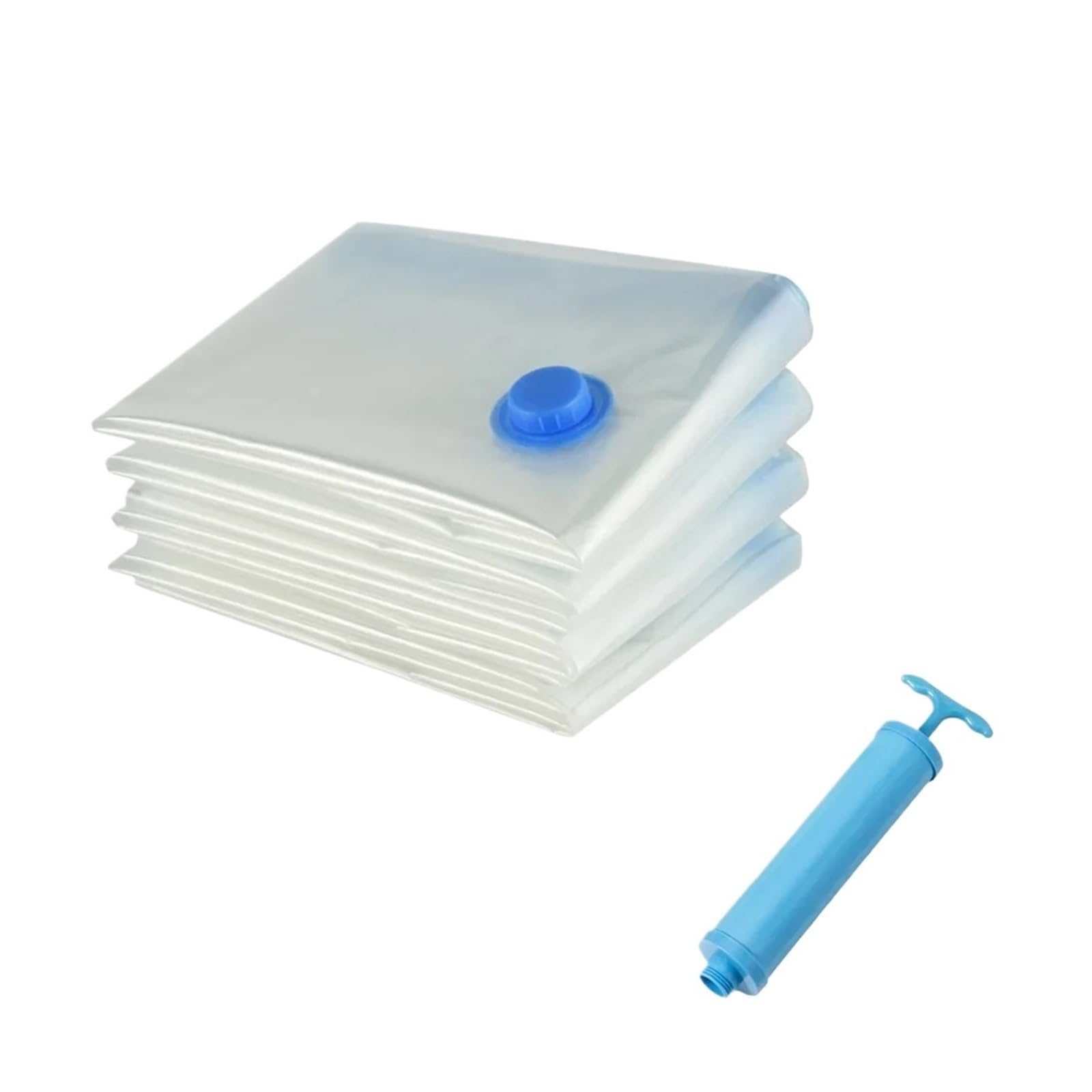 10Pcs Vacuum Storage Bags with Pump Transparent Folding Compressed Space Saving Bag for Clothes Large Travel Container For Travel(50 * 60CM)