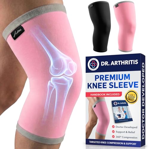 Dr. Arthritis Doctor-Developed Thick Knee Brace Support, Secure Compression Sleeve for Joint...