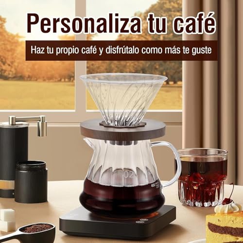 Coador de Cafe, Cafeteira de Gotejamento, 600ml Conjunto Kit Cafeteira, Derramar Sobre Cafeteira Man
