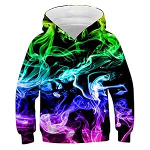 ALISISTER Unisex 3D Hoodie Kinder Mädchen Jungen Lustig Gedruckt Kapuzenpullover Langarm Sweatshirt Alter 4-16