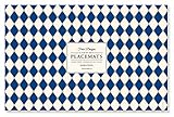 Blue Diamond 25 Count Designer Paper Placemats by Faux Designs Easy Elegant Casual Entertaining,...