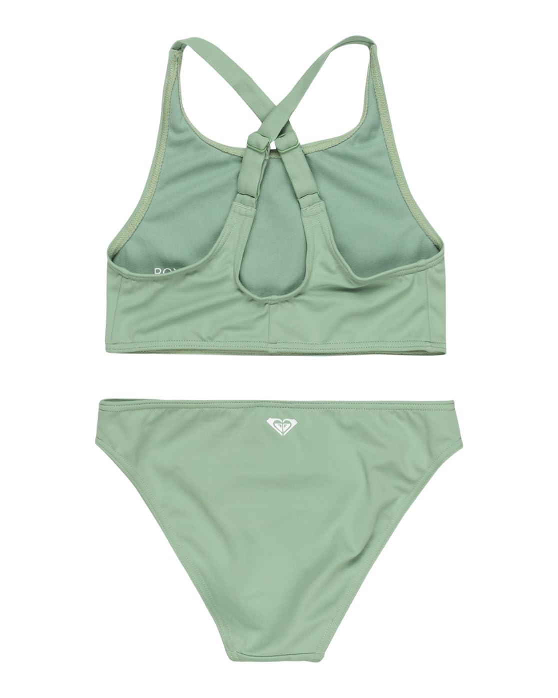 Roxy Solid Active RG Crop Top Set Ensemble de Bikini Fille (Lot de 1)