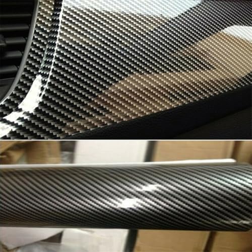 Adhesivo de vinilo de fibra de carbono 7D para coche, fácil de quitar, resistente al agua
