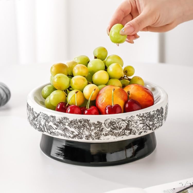 Assiette de fruits secs avec boîte de rangement en céramique - 4