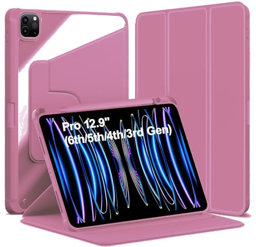 Étui rotatif pour iPad Pro 12.9 avec support rigide et porte-crayon