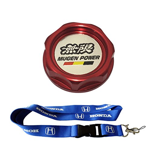 New 1pcs Honda Keychain Lanyard Badge Holder + Red Mugen Racing Oil Filler Cap Fuel Tank Cover Aluminum New 1pcs Honda Keychain Lanyard Badge Holder + Red Mugen Racing Oil Filler Cap Fuel Tank Cover Aluminum
