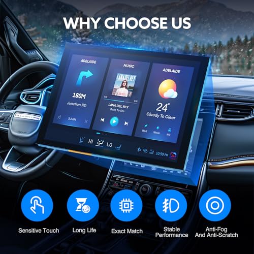 Image of Matte Finish Screen Upgraded 8.4 inch UConnect 4C UAQ Screen Replacement LCD+Digitizer Compatible with Dodge Ram Jeep Chrysler 2017 2018 2019 2020 2021 2022 Replace#LA084X01 SL(02)(1)