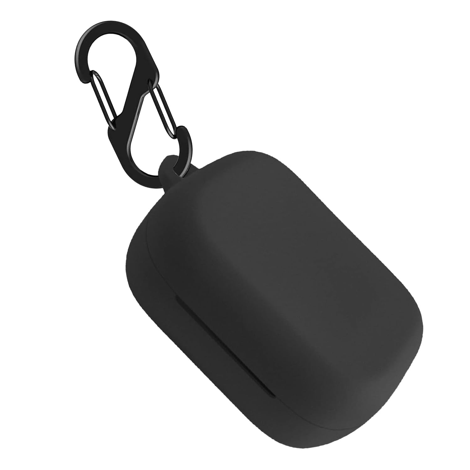 Case Compatible with Skullcandy Grind Fuel, Soft Silicone Shockproof Protective Cover with Carabiner Accessories,Black