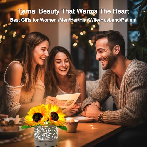 Image of Sunflower Lamp Gifts for Women, Night Light Flower Lamp Decor for Bedroom Office Weeding Bar, Valentine's Mothers Day Christmas Birthday Gifts for Women Mom Daughter Friend Girlfriend