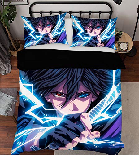 Juego de funda de edredón 3D para Naruto 650 Japón Anime funda de edredón individual Queen King 3D foto ropa de cama US Romy (Individual)