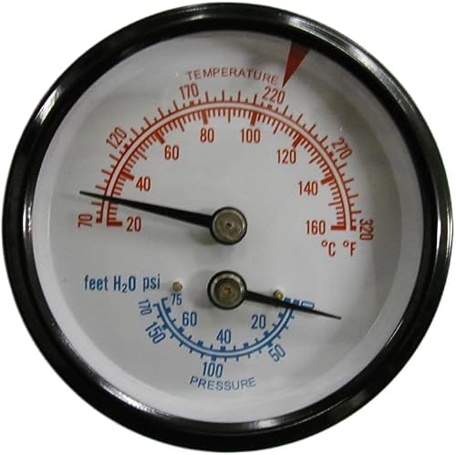 Replacement Boiler Temperature Pressure Gauge 60-320 4CFC6 Be Compatible Tridicator Boiler Gauge Temperature