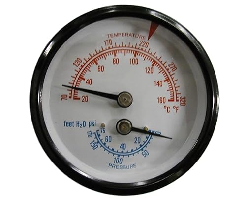 ActyGo Replacement Boiler Temperature Pressure Gauge 60-320 4CFC6 Be Compatible Tridicator Boiler Gauge Temperature