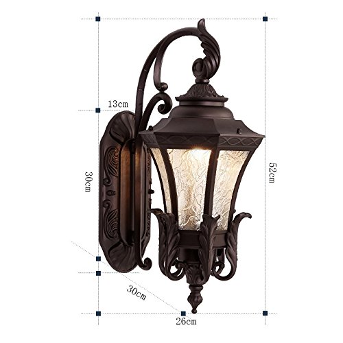 Lampe murale extérieure étanche pour jardin et balcon noir