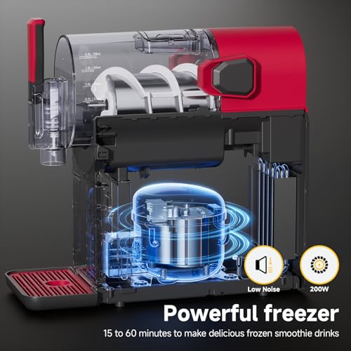 Slushie Machine for Home, Frozen Drink&Slushy Machine with Cookbook, Margarita Machine with 6 Presets Programs, No Ice Needed Self-Cleaning Slushy Maker, Cocktails, Frappés, Soft Ice Cream, Milkshakes
