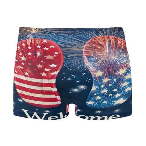 July 4th Independence Day Flip Flop Mens Swim Trunk Swimwear Swim Brief Square Leg Board Short S S0407040