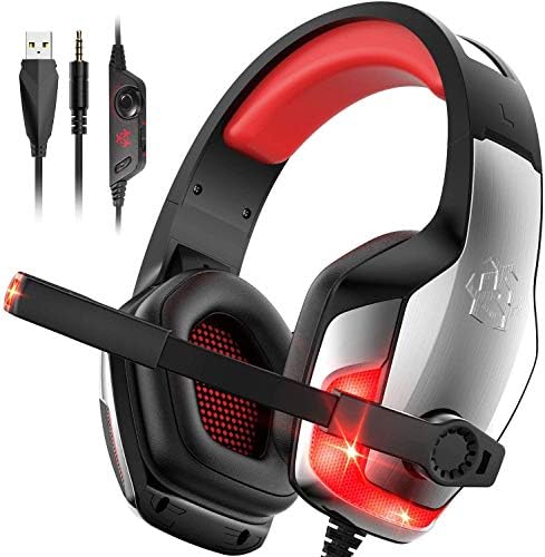 Hunterspider Gaming Headset- PS4 Headset Xbox one Headset Gaming Headphone  with Surround Sound, LED Light \u0026 Noise Canceling Microphone for  PS4,PC,Mac,Xbox One(Adapter Not Included) : Amazon.com.au: Video Games
