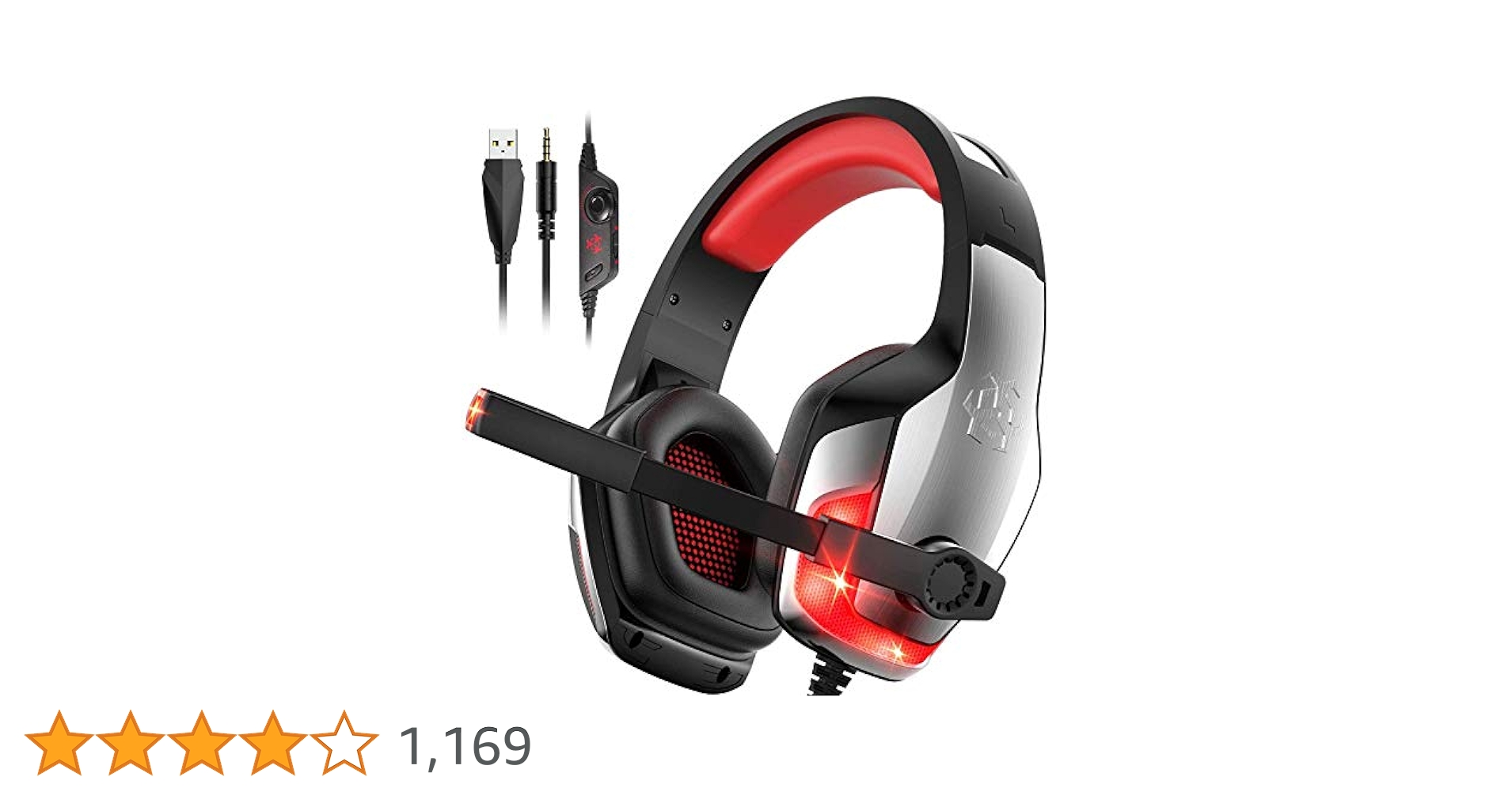 Hunterspider ゲーミングヘッドセット 重低音強化 LEDマイク付き Amazon.co.jp: Hunterspider ゲーミングヘッドセット ps4 重低音