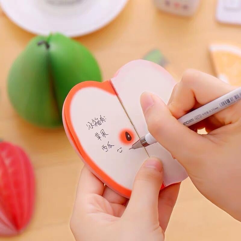 Image of Sticky Notes 3D Fruit Shape Cute Memo Pads, Colorful, 125 Pages