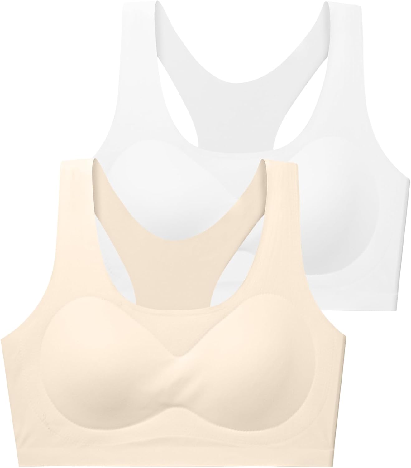 SALIA GIRL Training Girls Bras for Teens 10-16 Racerback Seamless Design with Removable Soft Padding Bras