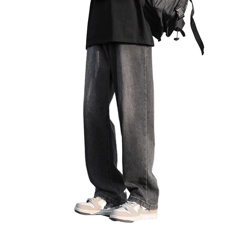 Black Jeans Spring Autumn American Loose Straight Casual Long Pants4