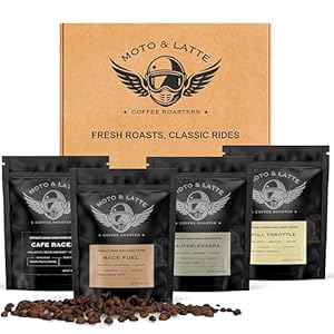 Gourmet Coffee Gift Sampler Set | Freshly Roasted Whole Bean Coffee Variety Pack | Gift for Coffee Lovers | Light, Medium, Dark, and Medium-Dark Roasts | Includes 4 Bags of 4 oz Each