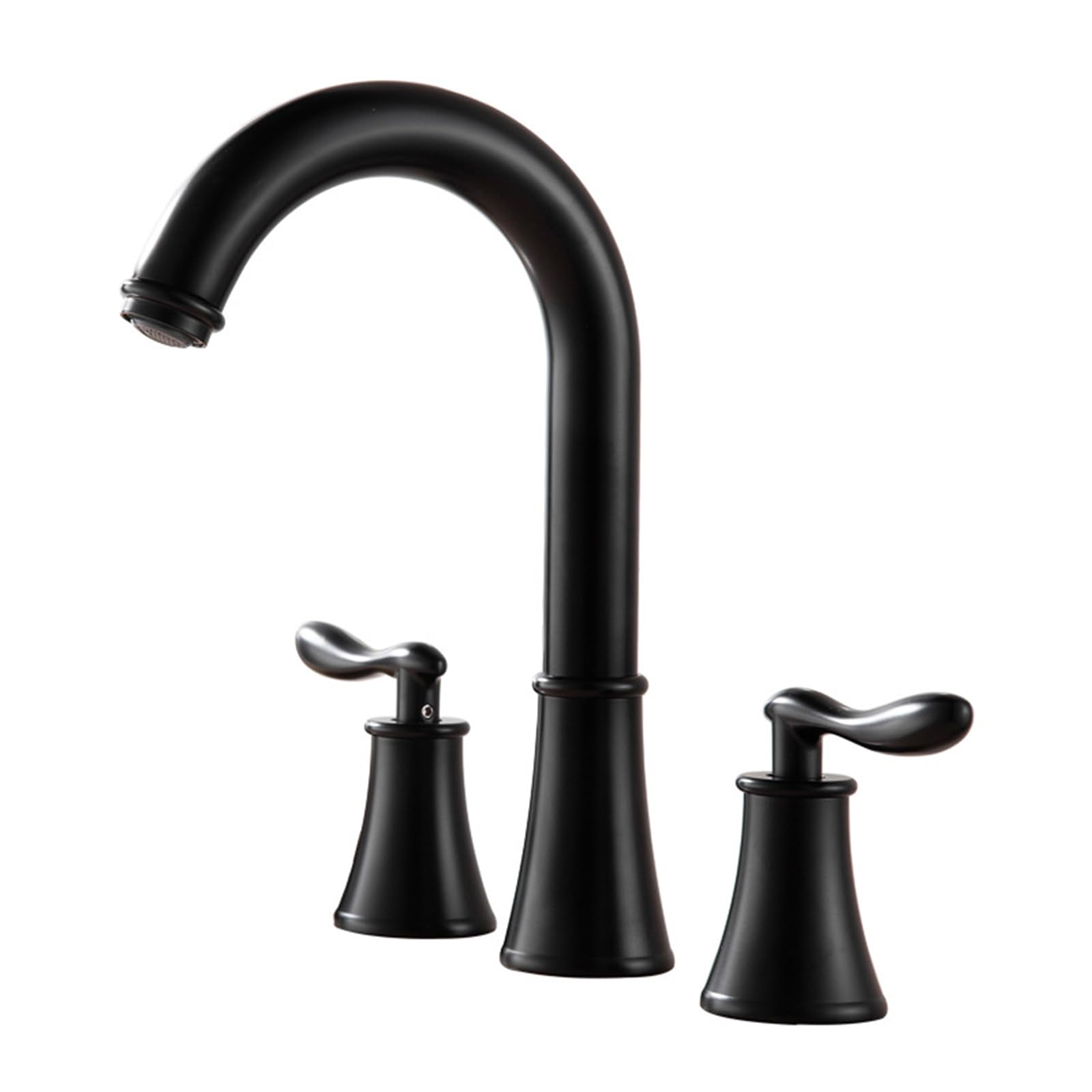 Robinet mitigeur de lavabo 3 trous noir pour une salle de bain moderne et épurée