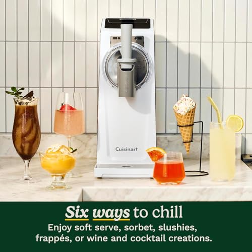 Image of Cuisinart ICE-200IN 6-in-1 Slushy & Soft Serve Maker, Built-In Compressor Ice Cream Machine, Makes Soft Serve, Slushies, Sorbet, Frozen Yogurt, Frappes & Frozen Drinks, 1.7 Quart Capacity