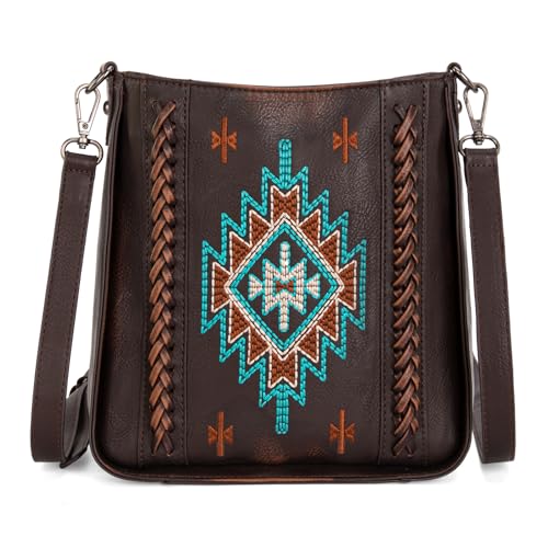 Montana West Aztec Crossbody Bags for Women Embroidered Distressd