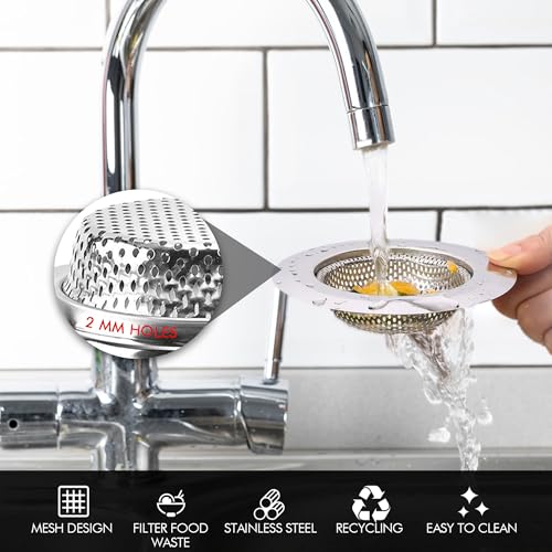Colador para desagüe de fregadero de acero inoxidable 4.5 pulgadas miniatura 7