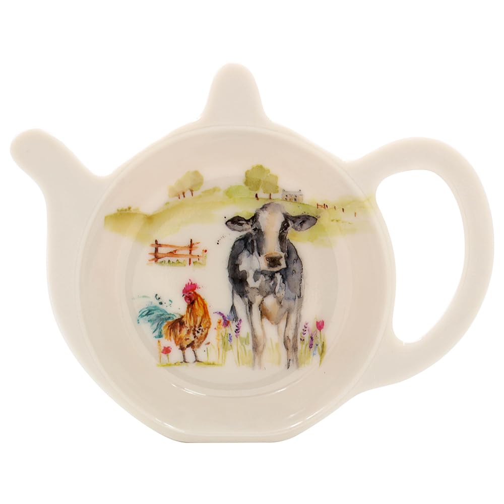 The Leonardo Collection Multicolor Farmyard Design - Melamine Teabag Tidy