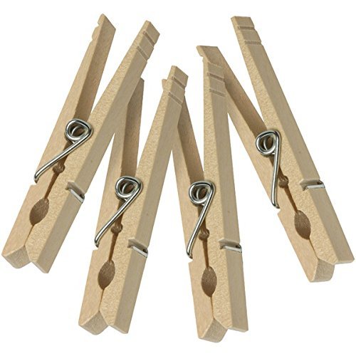 Honey-Can-Do Clothespin Wood SPRINGCLP 50PK DRY-01375