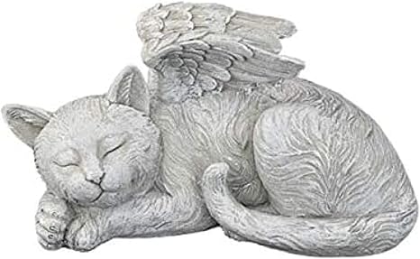 Amazon Co Jp エンジェルペットスタチュー1 2pcsエンジェルズウィングレジンガーデンオーナメントの超かわいい眠っている犬 猫 A ペット用品