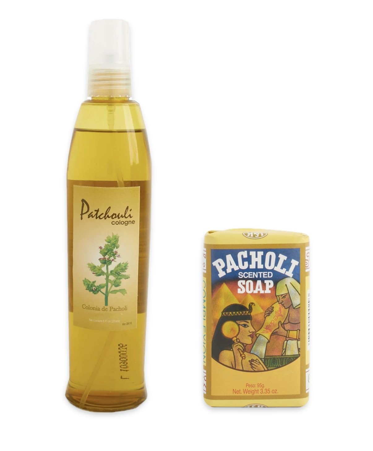 Lanman & Kemp Patchouli Cologne Spray 8 Fl Oz + Patchouli Soap 3.35 Oz (Colonia Pacholi + Jabon Pacholi)