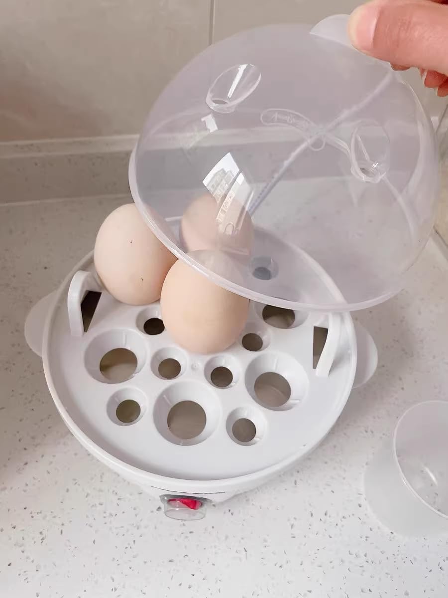 AILINKE 3-in-1 Electric Egg Cooker for Hard Boiled Eggs, Poacher, Omelet Maker & Vegetable Steamer, Holds 7