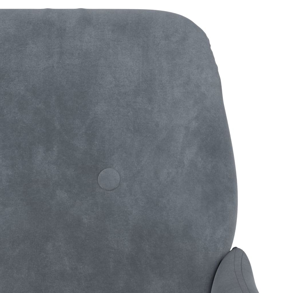 vidaXL Fauteuil 62x79x79 cm fluweel donkergrijs, armstoel, relaxstoel, slaapkamerstoel, ligstoel, woonkamerstoel, fluwelen fauteuil, fluwelen armstoel