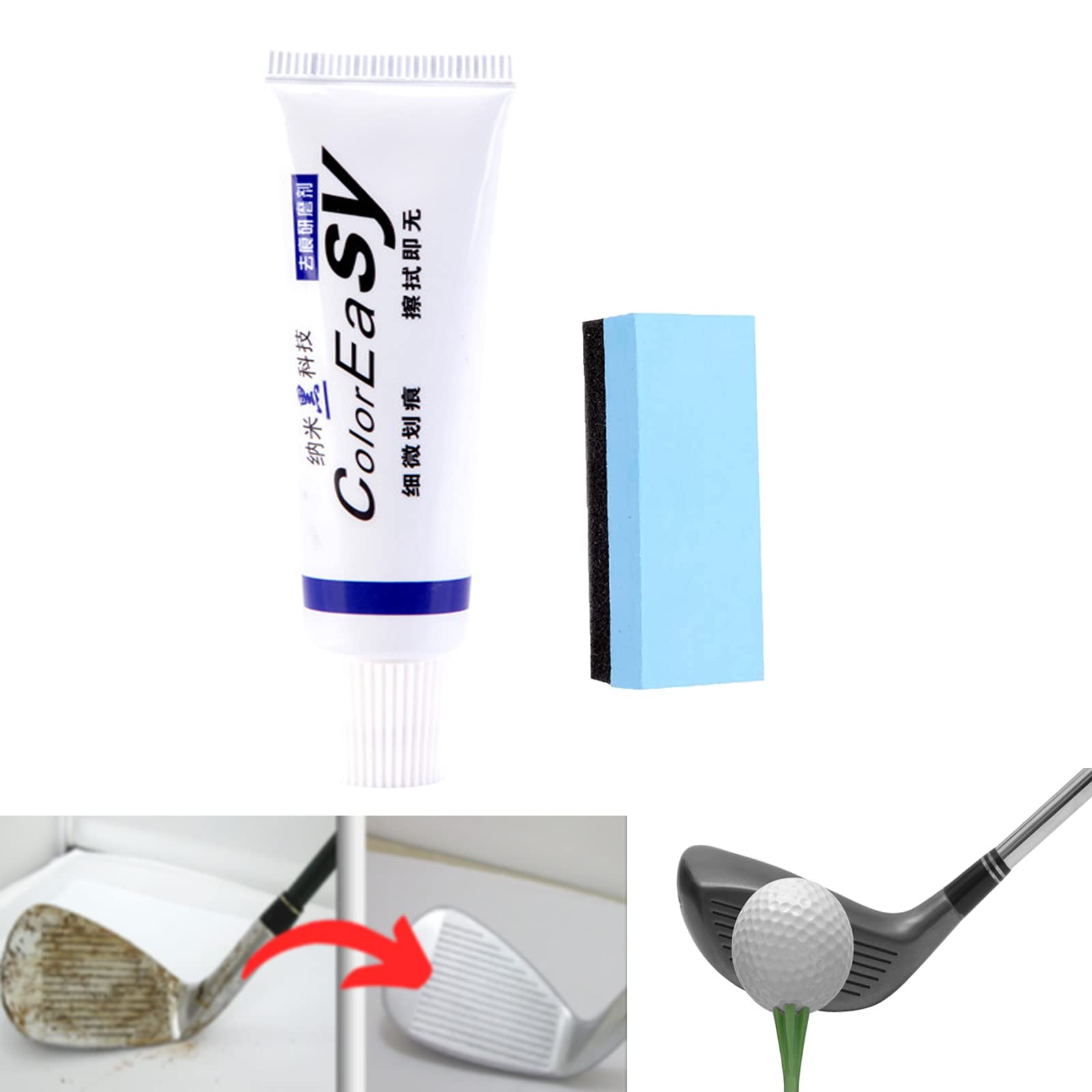 Instant Golf Club Scratch Remover,Effectively Remove Scratch from Golf Club,Ultimate Paint Restorer (1Set)