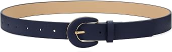 WHIPPY Womens Leather Belts for Jeans Pants Dress Black Leather Belts for Women Casual Fashion Ladies Waist Belts