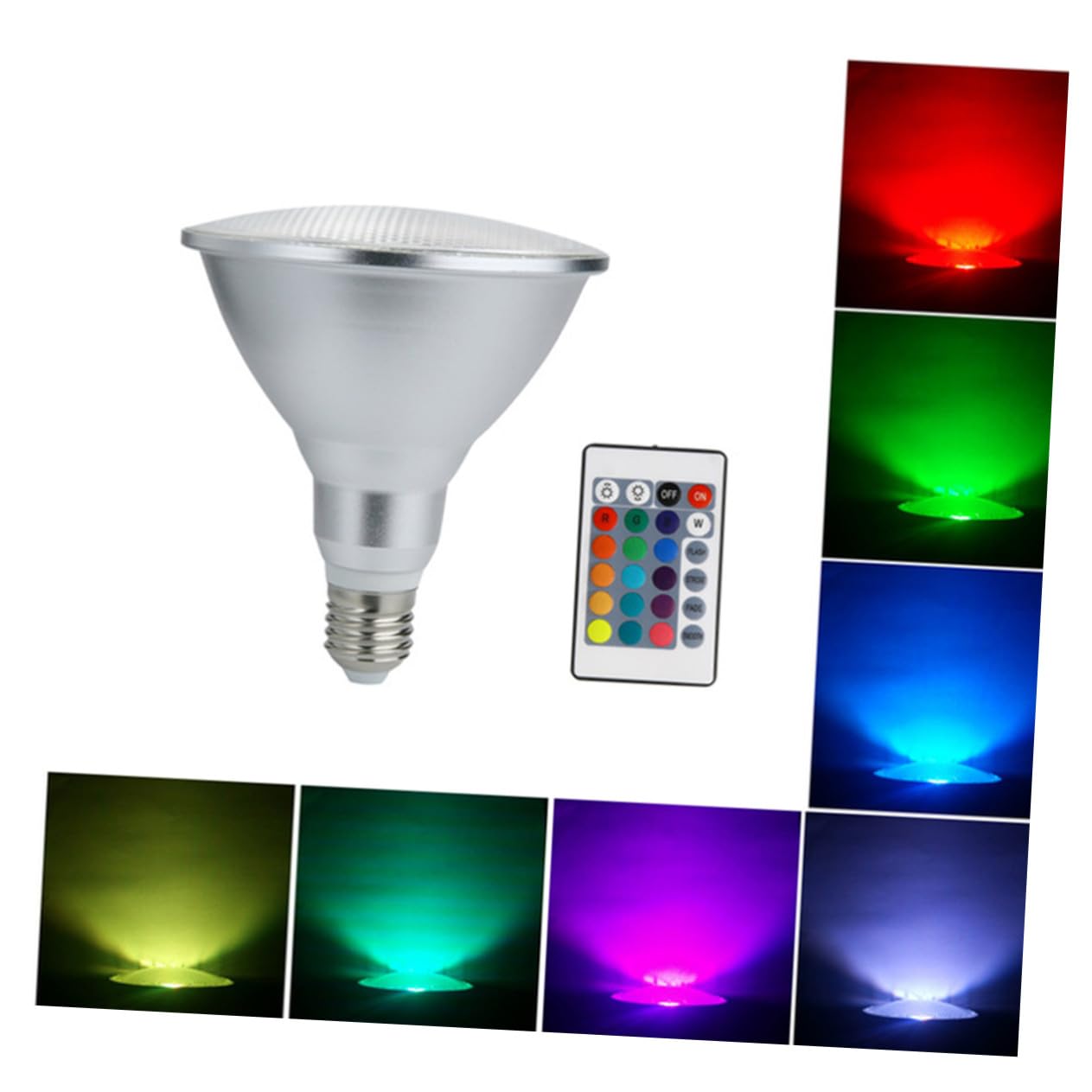 Bombilla De Foco Led Rgbw Con Control Remoto De Ajustable Resistente Al Agua Para Iluminación De Bares Tiendas y Exposiciones