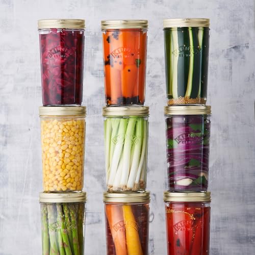 Image of Kilner Premium 1L Glass Wide Mouth Preserve Jar for Preserving and Storing | Reusable, Eco-Friendly Food Storage Container with Screw Lid for Kitchen