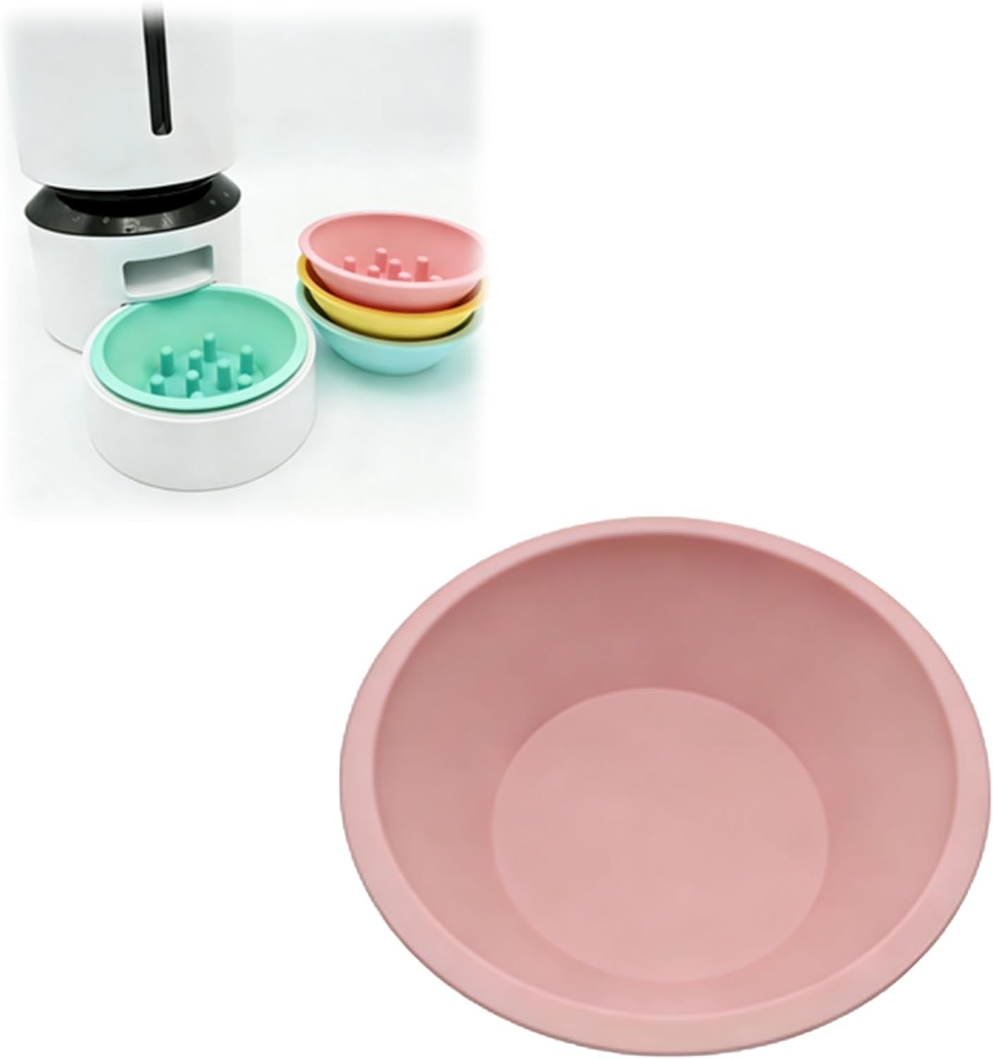 Slow Feed Bowl Insert Compatible with PETLIBRO Granary Feeder - Anti-Gulping Pet Feeding Bowl with Raised Obstacles for Cats & Small Dogs (Style 2#)