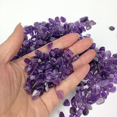 SevenNana Gravel Pebble glass Sand stone rocks glass or crystal gravel stones for Aquarium Decorative Fish Tank or Yard (Amethyst) Cover