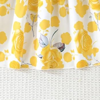 Mouwloze jurk met motiefjes - GEEL - - 4.50