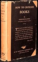 How to criticize books, B0006AKG1M Book Cover