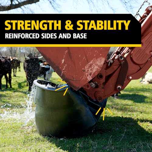 Image of Rubbermaid Commercial Products Stock Tank 100-Gallons Structural Foam Heavy Duty Container for Livestock /Animal /Cattle Feed & Water Outdoor Homemade Pool /Hot Tub /Bathtub & Pet Cleaning /Dog Wash