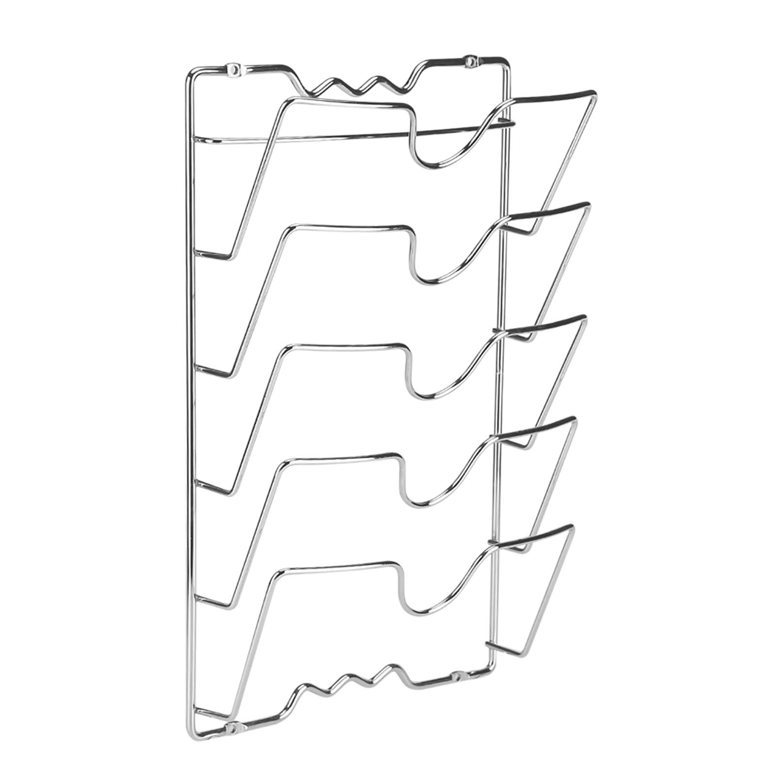 Porte-Couvercles Mural 5 Places - Support Couvercle Casserole - Rangement Couvercle Placard ou Mural 40,7 x 25,7 x 7,5 cm